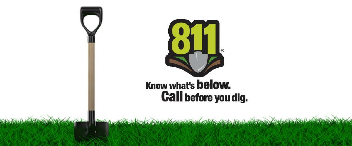 811 with a shovel at the end